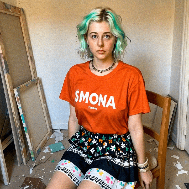 Emma-Jane MacKinnon-Lee wearing MONA streetwear